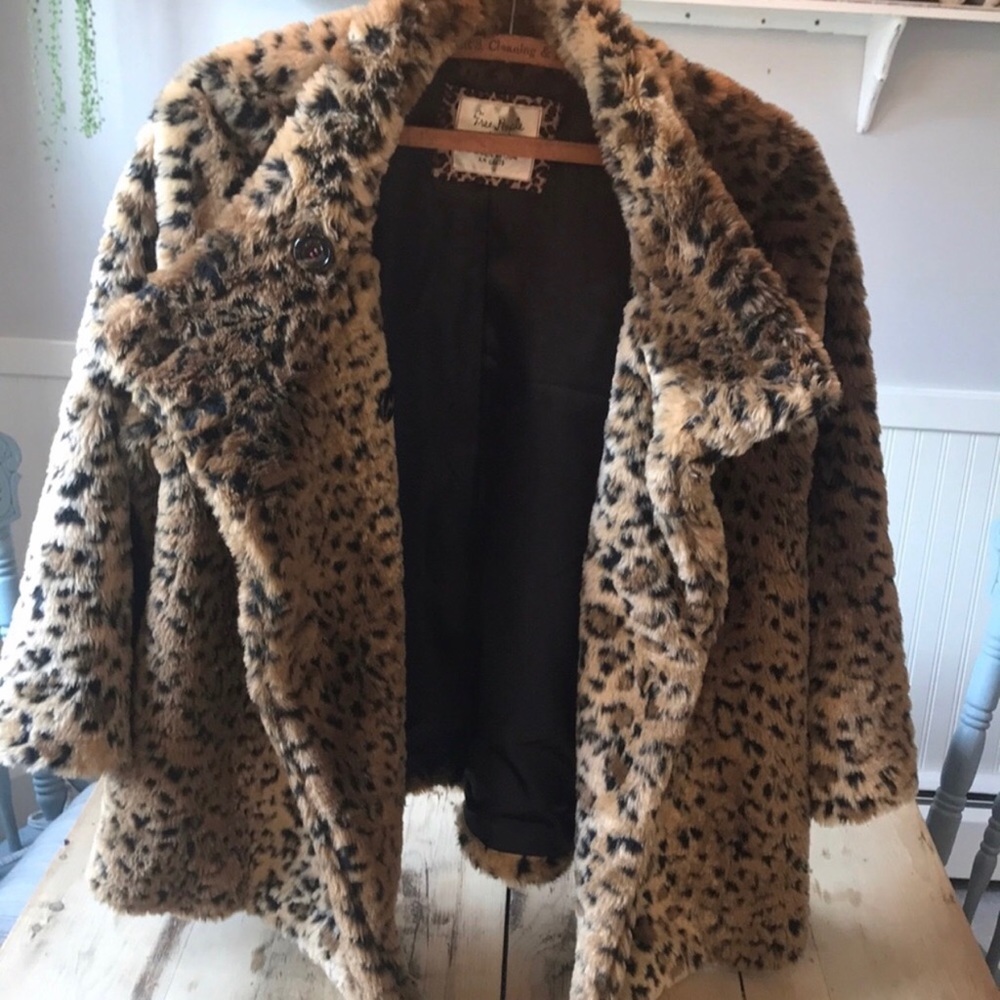 Free People Leopard Jacket Large - Picture 3 of 5